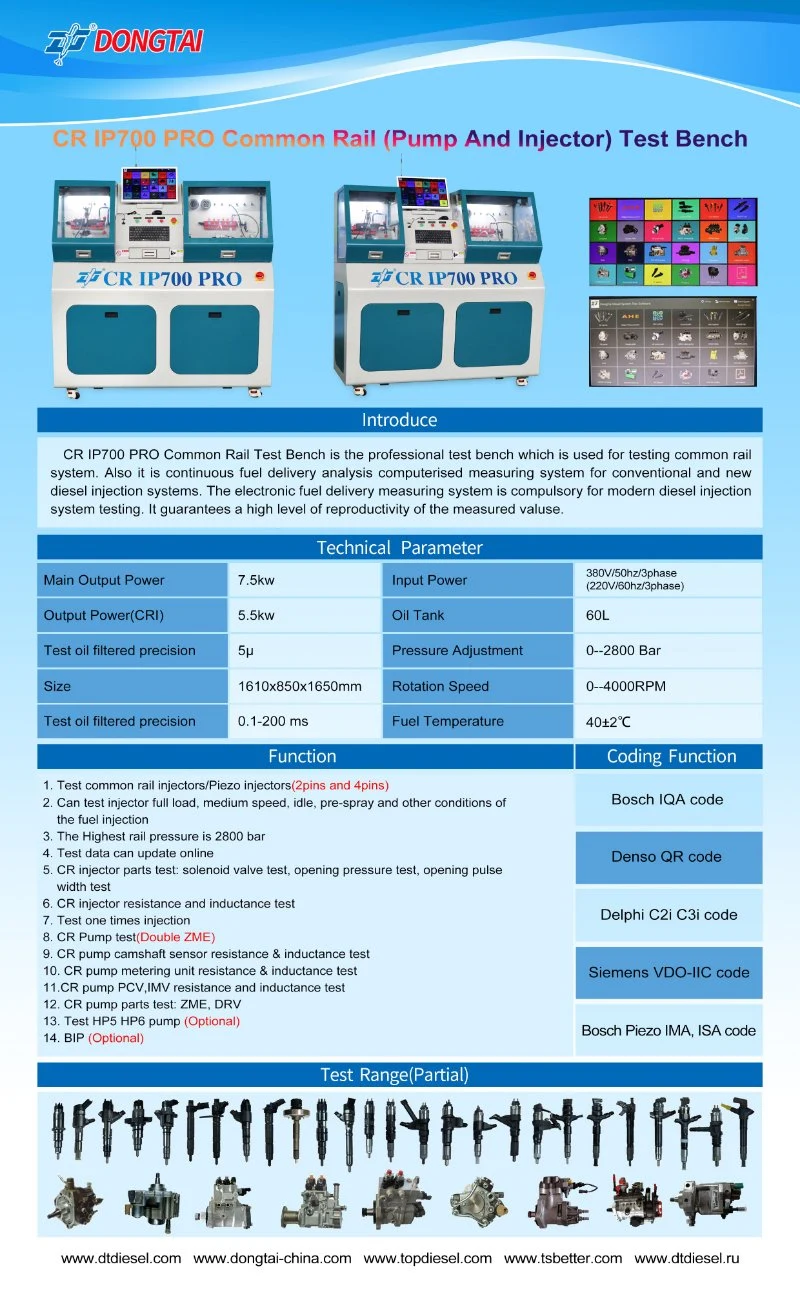 Crip700 PRO Common Rail Injector and Pump Test Bench